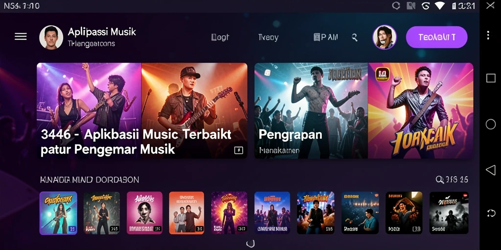 Screenshot gameplay 3446 yang menampilkan antarmuka musik yang menarik.