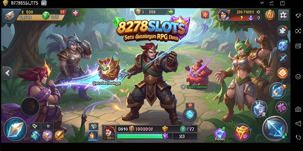 Tangkapan layar gameplay <strong>8278SLOTS</strong> menampilkan aksi mendebarkan dalam petualangan RPG.