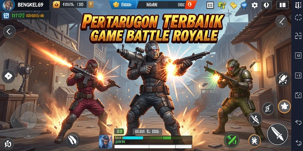 Gameplay menarik BENGKEL69 dengan pertarungan Battle Royale yang intens.