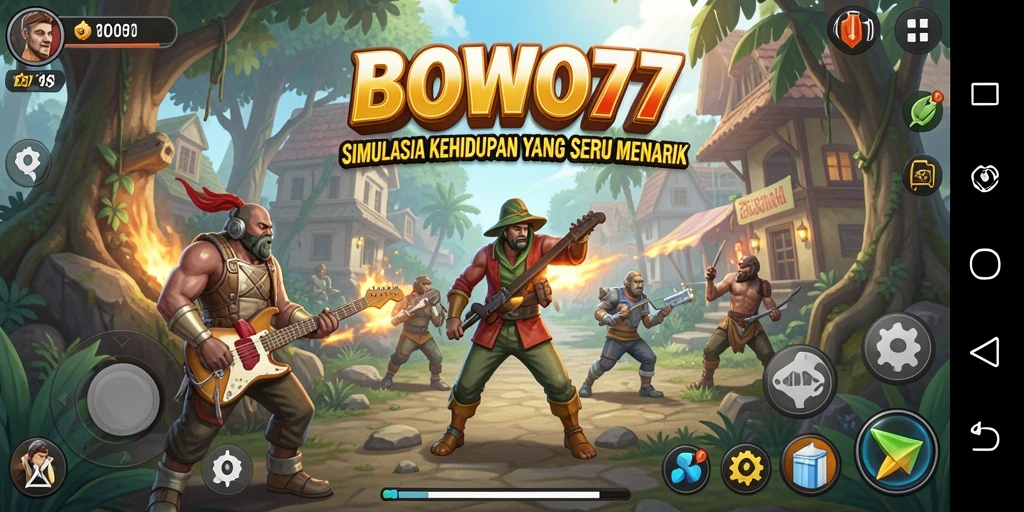 Tampilan gameplay seru dan interaktif dalam BOWO77.