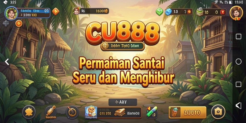 Tampilan gameplay CU888 yang cerah dan mengasyikkan.