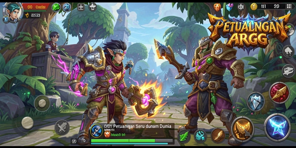 Tampilan gameplay DY01 yang epik dan penuh aksi.