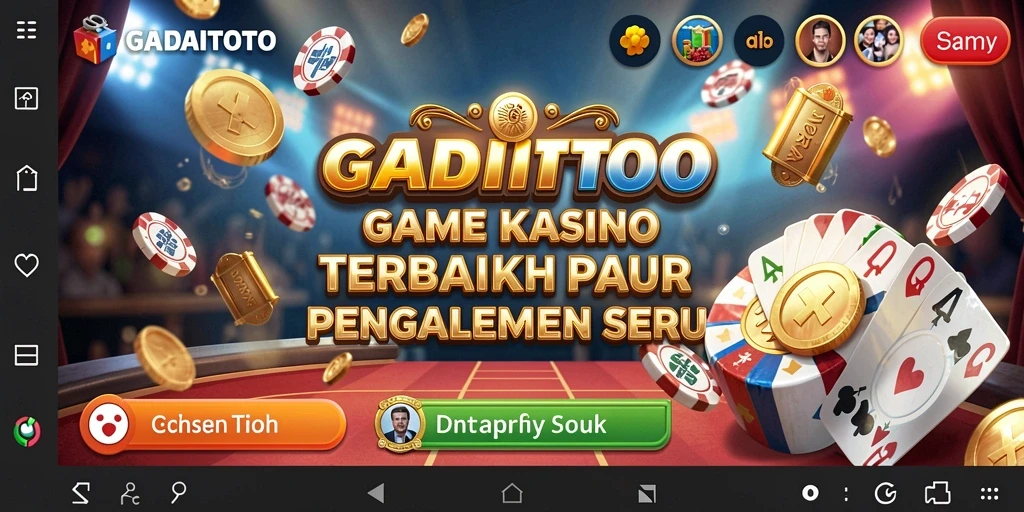 Tampilan gameplay GADAITOTO yang menampilkan suasana kasino yang mendebarkan.