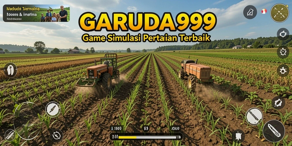 Tampilan gameplay <strong>GARUDA999</strong> yang seru saat menanam dan memanen.