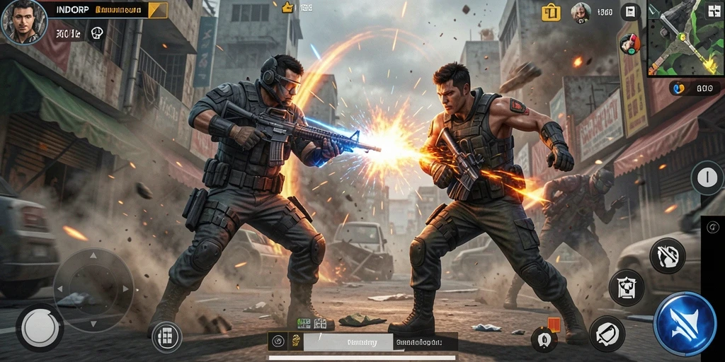 Tampilan gameplay menegangkan dalam aksi di INDORP.