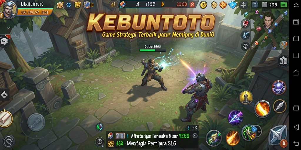 Screenshot utama KEBUNTOTO menampilkan aksi strategis yang menegangkan.