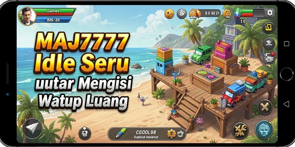 Tampilan gameplay menarik dari MAJ777 dengan karakter dan item yang berwarna-warni.