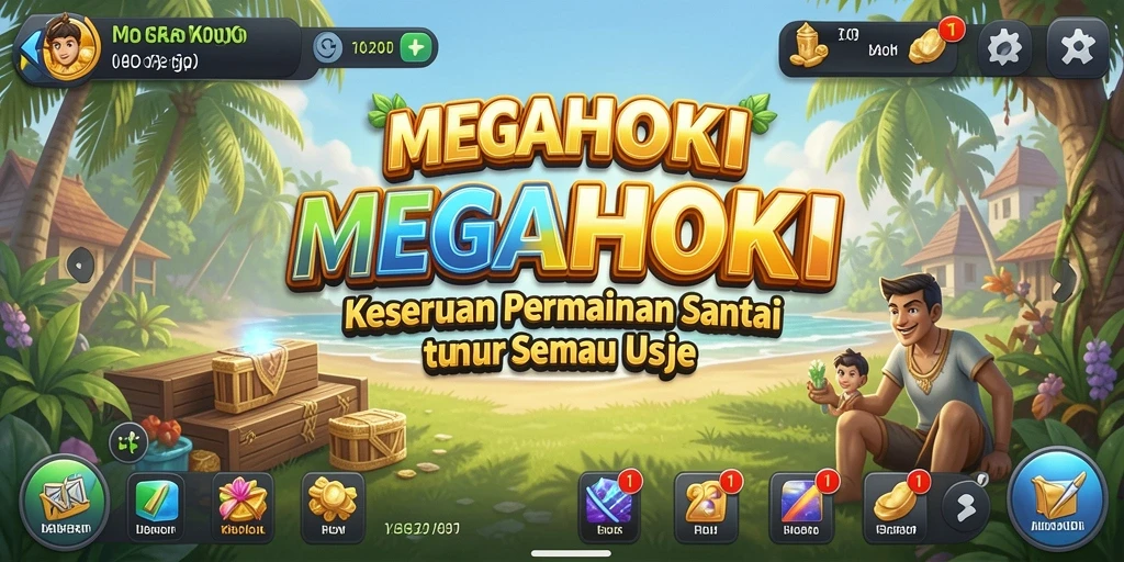 Screenshot dari gameplay MEGAHOKI yang seru dan menghibur.