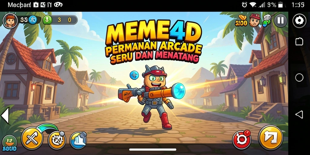 Tampilan gameplay seru MEME4D dengan grafik colorful.