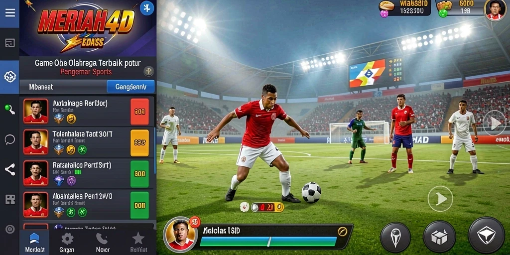 Tampilan gameplay seru dalam aplikasi MERIAH4D yang memikat para pemain.
