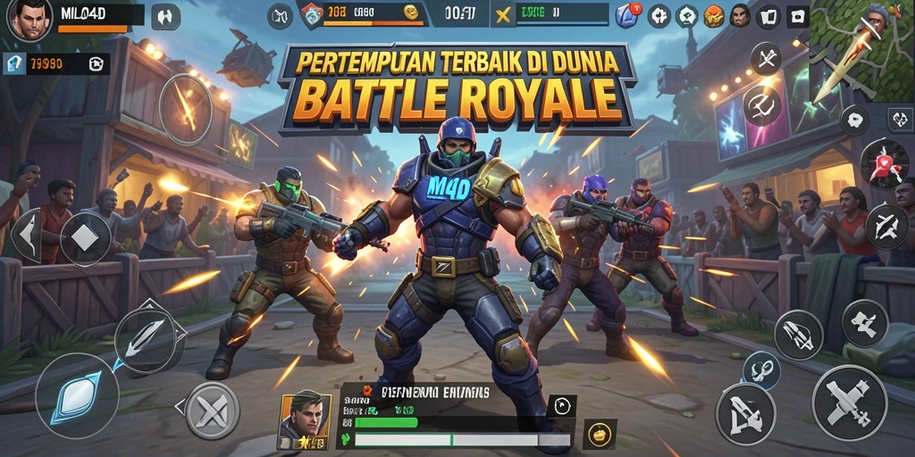 Tampilan gameplay seru dalam pertempuran Battle Royale di MILO4D.