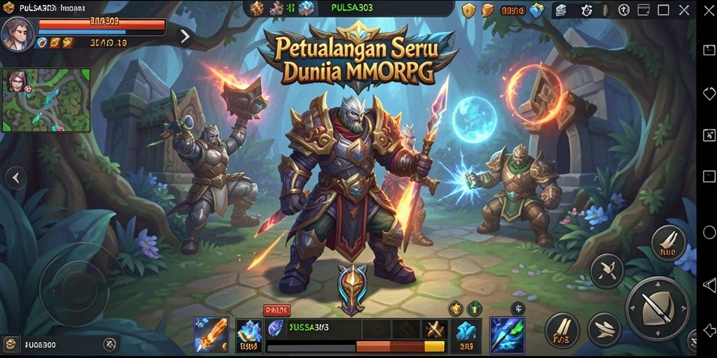 Screenshot gameplay PULSA303 menampilkan aksi petualangan MMORPG yang seru.