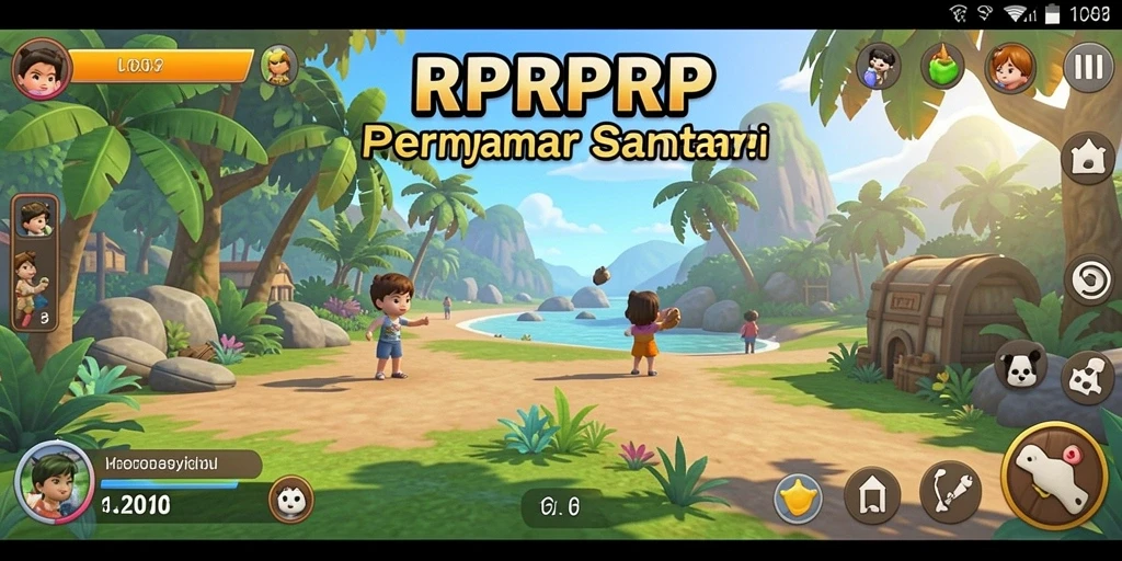 Tampilan gameplay RPRPRP yang penuh warna dan seru.