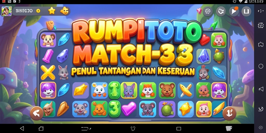 Screenshot gameplay RUMPITOTO yang menunjukkan keseruan Match-3.