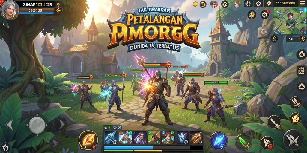 Tampilan mendebarkan saat bertarung melawan monster di SINAR123.