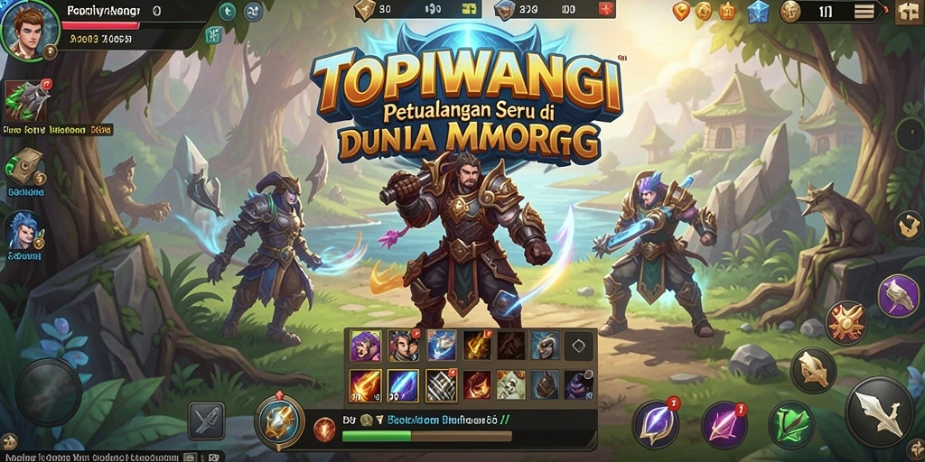 Gameplay seru dari TOPIWANGI dalam dunia MMORPG.